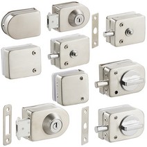 강화도어 유리문잠금장치 현관보조키 열쇠 138A, 3.잠금장치 138A 놉손잡이양문용