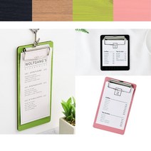 걸이용고리 식당 우드 빌지판 계산서꽂이 상황판 술집 병원차트 메뉴판, 1개, 110/검정