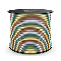 DOAUTO 100 풋 본딩 4방향 트레일러 RV 캠퍼 견인 보트 와이어링 하니스 와이어 스풀 기본 4와이어 14게이지 구리 트레일러 RV 와이어 모든 기본 배선 요구에 이상적, 400Ft 4-Way 14 Gauge