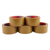 플러스샵 박스 접착 테이프 포장용 OPP 투명 황색 48mmx40m 러버타입, 황색 5개