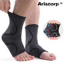 Ariscorp 4중 압박 밀착 발목보호대 프로 스포츠 축구공 달리기 등산 발목 보호대 세트, 블랙 스트라이프