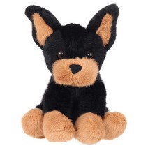 Apricot Lamb Toys 플러시 도베르만 봉제 동물 강아지 부드럽고 껴안고 싶은 인형 20.3cm(8인치) 어린이에게 적합