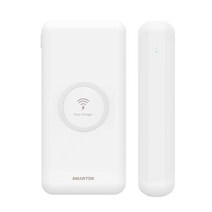 스마텍 유무선 고속충전 보조배터리 20000mAh, STPB-QW20, 화이트