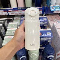 써모스원터치텀블러 초등학생 원터치 어린이 써모스 보온병 텀블러 물병 물통 스테인리스 보온보냉 진공, 밀키[350ml]
