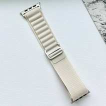 메데인 애플워치 스트랩 8 7 6 SE 2 3 호환 알파인루프 밴드 줄 시계줄 줄질, 42/44/45/49mm, 아이보리