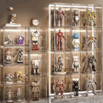 건프라 레고 장식장 핫토이 정리함 피규어 장 진열장, 투명(중)36x27x20cm 1개