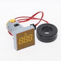 22mm 0-100a 디지털 전류계 전류계전압계 표시기 led 램프 사각 신호등 ac20-500v, 노란색 전류 측정기