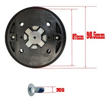 1 쌍 빠른 데이터 가능 직경 98.5mm 스노우 보드 바인딩 마운팅 플레이트 디스크 스트랩-고정 나사가있는, 01 WHITE