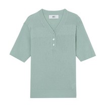 베스띠벨리 22F/W 골지 버튼 반팔 니트 BFU2973MI