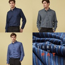CERINI by PAT 남성 스트라이프 마이크로기모 셔츠 1종