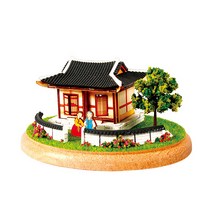 퍼즐피플 3D 영공방 건축물 입체퍼즐모형, 3D목재 미니디오라마 기와집, 1Ea