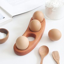 마호가니 우드 에그홀더 4구 둥근라인1p, 단품