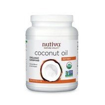 Nutiva Organic Steam Refined Coconut Oil 누티아 자연유래 스팀 정제 코코넛 오일 78oz(2.3L)