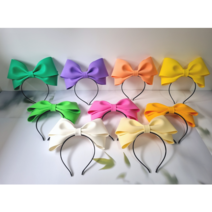 대왕리본머리띠 파티 어린이집 생일 촬영소품 에바폼 빅리본머리띠, 주황