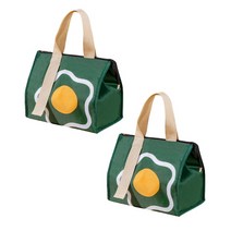 1+1 보냉가방 보온 도시락 가방 미니 보냉백 4color, 그린, 그린