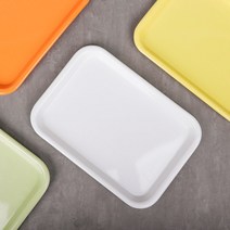 칼라 멜라민 쟁반 어린이 간식 HACCP 카페 식당 정육 트레이 omg 미니 백색, 칼라 멜라민 쟁반-연두 소 (084897)
