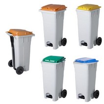 현hmpt_음식물수거함 업소쓰레기통 아파트분리수거 물통 잔반 물보관함 대용량♥mpointt, ♥mpointt120L-파랑-완충기추가