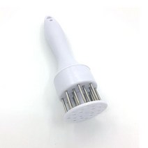 Happy Feeling 육류 연육기-다지기 고기망치 원형의 16핀, 흰색
