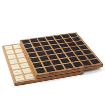 원목 대자 반지 진열대 49개 매장 디스플레이 33.5cmx33.5cm b0841 블랙
