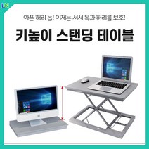다야 높낮이조절책상 스탠딩책상 모션데스크 높이조절 서서일하는 키다리 높은 키높이 이동식, 블랙