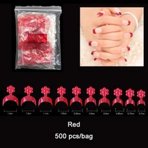500 개가방 전문 아크릴 프랑스어 네일 팁 화이트자연클리어 하프 커버 인공 프랑스어 거짓 네일 uv 젤 폴란드어 도구, 그물