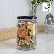 크린페트 밀폐용기 400ml 다용도 원형 식품용기, 플라스틱캡 블랙