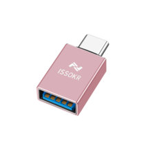 이쏘코리아 USB 젠더 연결 어댑터, USB-A to C타입 OTG 젠더, 핑크, USB-A to C타입 OTG 젠더