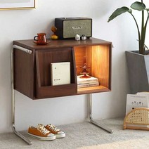 미드센츄리 캐비닛 수납장 모던 장식장 원룸 리빙편집샵, 블랙