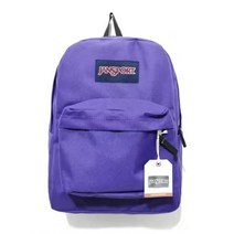 JanSport Superbreak 가벼운 물병 포켓 빅스튜던트 백팩 자주색