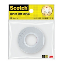 스카치 양면테이프 138 12mm x 10m, 투명, 4개
