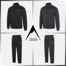 네파 남성 안쪽 면에 브러쉬 기모 소재를 적용 추운 날씨에도 다양하게 활용 가능한 기본형 트레이닝 세트_GS