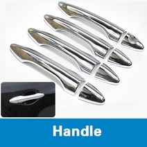 현대 엘란트라 2011 크롬 도어 핸들 커버 트림 세트 아반떼 자동차 스타일링 4 개, 01 Handle