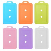 국산 실리콘 사원증 명찰 출입증 목걸이 신분증 케이스, 실리콘 사원증케이스[세로] 블루