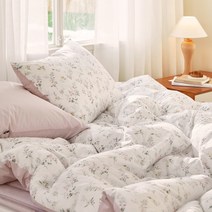 [파르페 바이 알레르망] 에이프릴 워싱면 차렵이불패드세트 Q, 상세 설명 참조