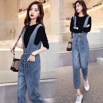 Momolatti 여성 봄 가을 청 멜빵바지 여름 데님 점프수트