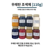 우레탄 조색제 110g 8가지 색상 우레탄용 조색제 조색제 우레탄레진, 적색, 1개