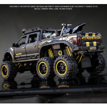 블루버드마켓 자동차 프라모델 모형 포드 랩터 F150 6X6 다이캐스트 미니어처 피규어, [09] 랩터 베이직 에디션 블루