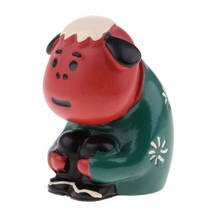 shangren 1/12 스케일 인형 집 미니어처 러블리 송아지 모델 홈 데스크 탑 장식 선물, 설명, 수지, 그림과 같이