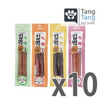 탱탱이네 참좋은간식 길개먹개 (2개입)x10봉 강아지스틱트릿 져키 육포 간식, 닭고기 10봉