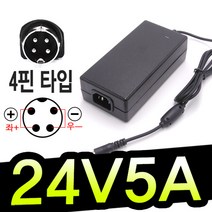 명호전자 DC 24V3.5A 24V5A 모니터 아답터 어댑터, 24V 5A+4핀 A타입
