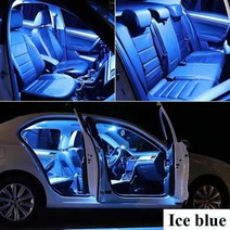 그랜저hg엠비언트 자동차 led 인테리어 조명 canbus ford 자동 기타램프용품, 8000k 아이스 블루, 1991-1994 5개