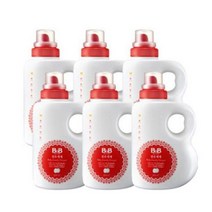 비앤비 유기농 순한 세탁세제 신생아 아기옷세제 여성속옷세제 천연 친환경 국민아기세제 6개