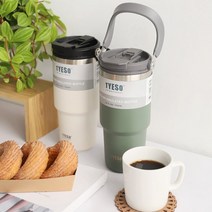 투웨이 스텐 보온보냉 대용량 텀블러 핸디형 750ml, 블랙, 1개