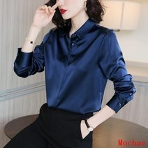 전혜빈 블라우스 옷st 아우 봄여름 무겁고 실크 화이트 셔츠 여자 상잠사 빅 프리미엄 톱 4691578955