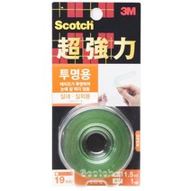 3M 스카치 초강력 투명 폼 양면테이프 19mm x 1.5m, 3개