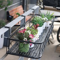 HK 라운드 베란다 화분걸이, 블랙