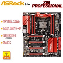 ASRock-x 99 마더보드 X99 프로페셔널 LGA 2011-3 8xDDR4 128GB USB 3.1 2 xM.2 EATX 지원 인텔 코어 i7, 한개옵션0