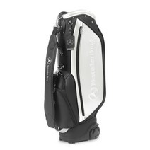 Mercedes 트롤리 휠 캐리어 스탠다드 방수 PU 골프백 캐디백, 블랙화이트