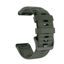 Garmin Fenix 6X 6 6SPro 5X 5 5s Plus 7X 7 7S Epix 3HR 스마트 워치 퀵핏 팔찌용 26 20 22mm 실리콘 시계 밴드 손목 스트랩, Army Green