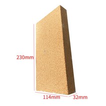 내화벽돌 건설 만들기 화덕 고온 내열재 벽난로 아치, 230x114x20mm, 1개